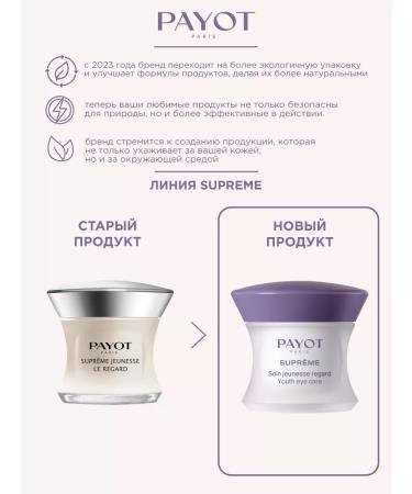 PAYOT Eye cream anti -aging against wrinkles Supreme 15 ml - Buy Online on GoSupps.com