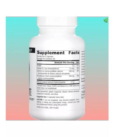 Source Naturals Calcium hydroxyapatitis 120 capsules - Buy Online on GoSupps.com