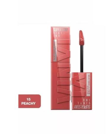 Maybelline New York Lipstick SuperStay Vinyl Ink shade 15-Peachy