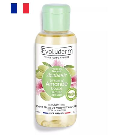 Evoluderm Moisturizing oil for the face body and hair of the almonds 100ml