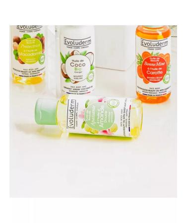 Evoluderm Moisturizing oil for the face body and hair of the almonds 100ml - Buy Online on GoSupps.com