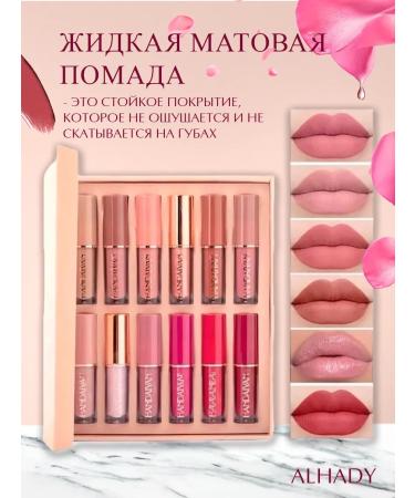 Al Shanta Lipstick lip matte persistent in a set of 12 pieces - Buy Online on GoSupps.com