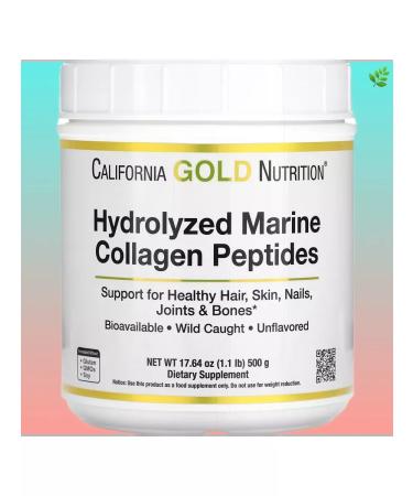 California Gold Nutrition Hydrolyzed peptides of the sea collagen 500 g