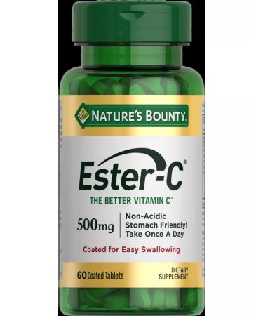 Nature's bounty Esther -C 500 mg 60 tablets weighing 1098 mg - 1 - Buy Online on GoSupps.com
