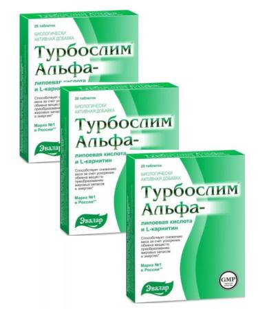 Evalar Turboslim alfa-lipois K-Ta L-Carnitine 20 Table-3UP