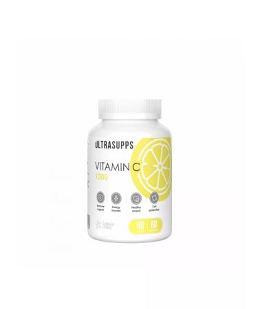 UltraSupps Vitamin C for immunity 1000 mg 60 pcs ascorbic acid - Buy Online on GoSupps.com