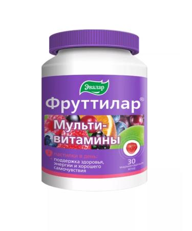 Evalar Fruttilar multivitamins 30 pastes chewing 4.0-2 l - Buy Online on GoSupps.com