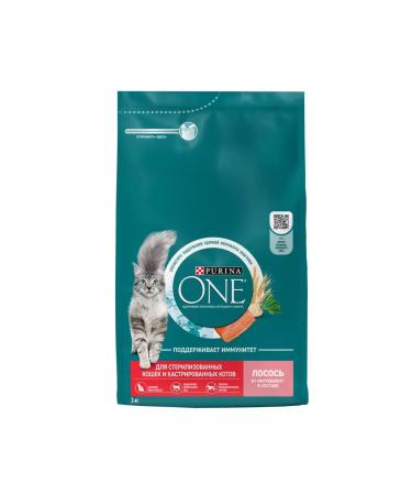 PURINA ONE Dry food for sterilized cats with salmon - 3 kg - Buy Online on GoSupps.com