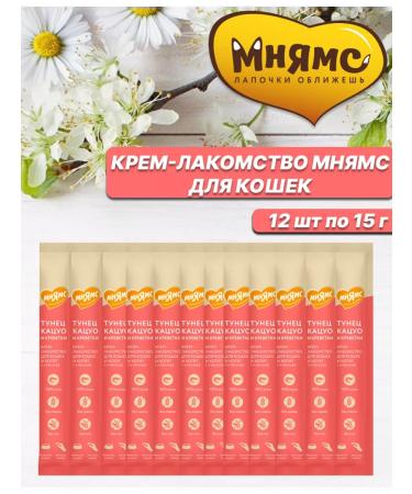 Mnyams Cream-grain for cats katsuo and shrimp 12pcs*15g