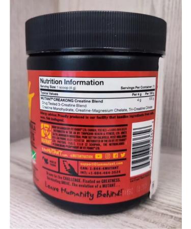 Mutant Creatin powder Creakong 300 grams Creatine - Buy Online on GoSupps.com