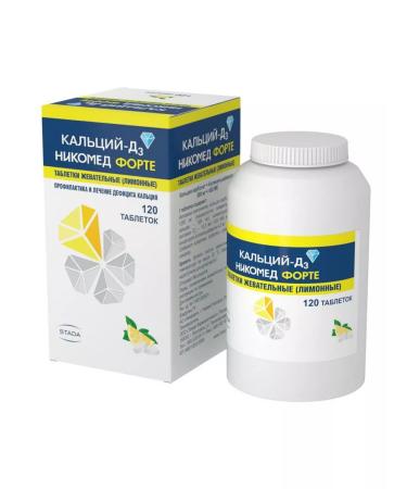 Healthy balance Calcium-D3 Nicomed Forte Lemon Chewing tablets 120t