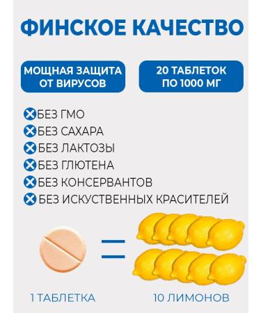 Finnish vitamins Vitamin C The sparkle for immunity and beauty 20 pcs - Buy Online on GoSupps.com