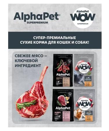 AlphaPet Wet food for cats rabbit with giblets sauce 15x80g - Buy Online on GoSupps.com