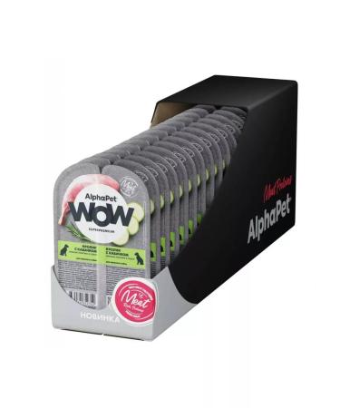 AlphaPet Wet dogs rabbit with zucchini sauce 15x100g