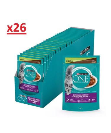 PURINA ONE For fastidious cats turkey and duck 75g x 26pcs - Buy Online on GoSupps.com