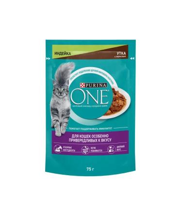 PURINA ONE For fastidious cats turkey and duck 75g x 26pcs - Buy Online on GoSupps.com