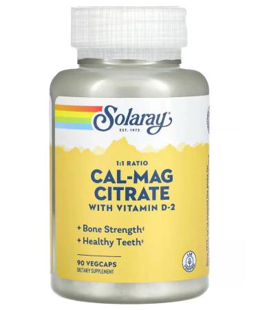 Solaray Kidences Magnesium Citrate with vitamin D 90 capsules