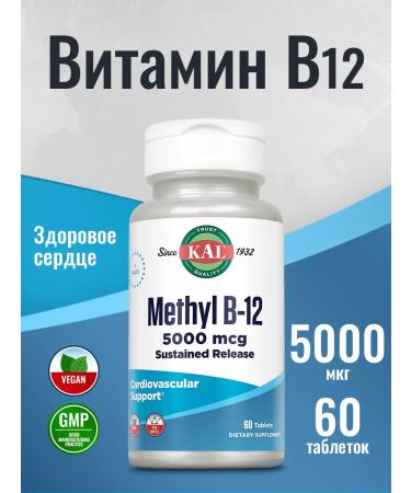 KAL Methyl B-12 Methyl B-12 5000 mkg Sustained Release 60Tab