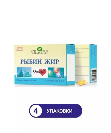 MIRROLLA Fish oil with vitamins a d e 100 pcs 4UP