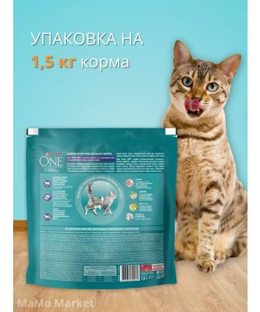 PURINA ONE Dry cat food 1.5 kg for sterilized with chicken - Buy Online on GoSupps.com