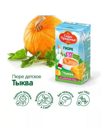 Gardens of Pridonya Pumpkin puree 125 gr. 18 pcs