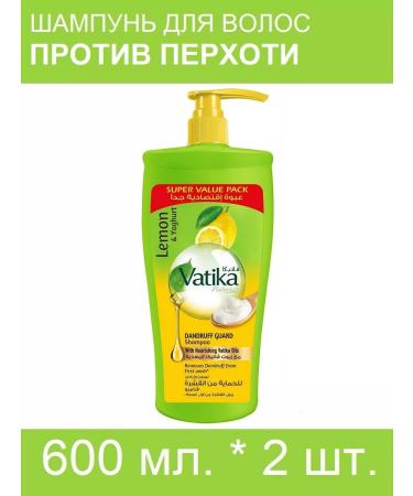 Dabur Vatika Hair Shampoo "Lemon and Yogurt" 600 ml. * 2 pcs