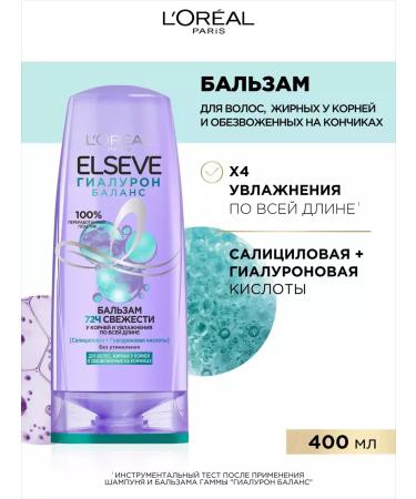 L'Oreal Paris Hair balm Elseve Hyaluron Balance 400ml France