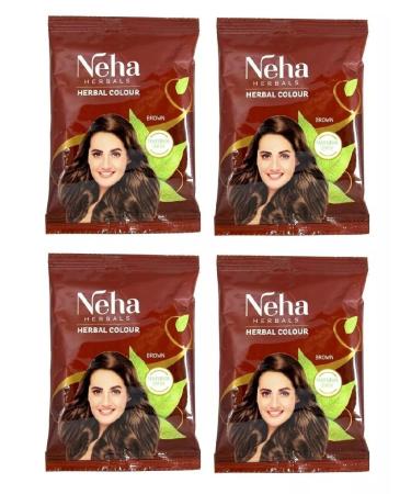 Neha Hair henna brown set 4 pieces of 20 grams - Buy Online on GoSupps.com
