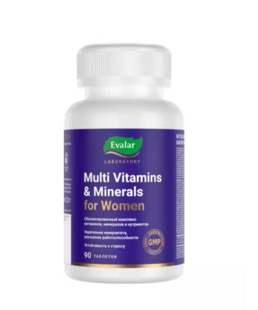 Evalar Multivitamins and Minerals Women's 90 TAB 1.3G-2UP - Buy Online on GoSupps.com