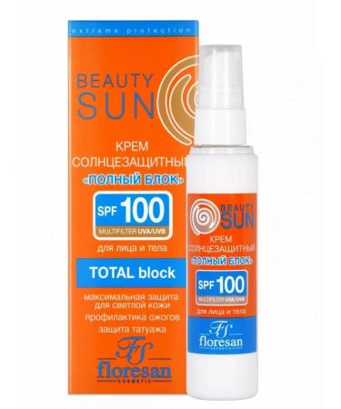 Floresan Sunscreen "Full block SPF 100 Beauty Sun 75ml - Buy Online on GoSupps.com