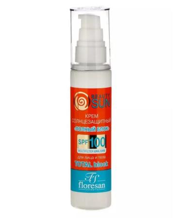Floresan Sunscreen "Full block SPF 100 Beauty Sun 75ml - Buy Online on GoSupps.com