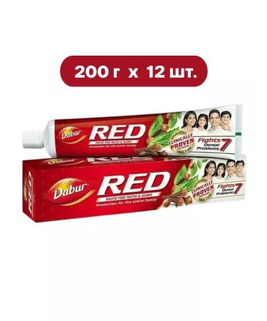 Dabur Indian toothpaste with pepper Red 12 pcs. 200 g each - Buy Online on GoSupps.com