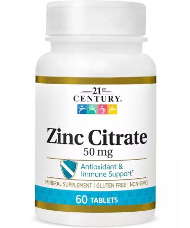 21st Century Zinc citrate 50 mg 60 table. USA