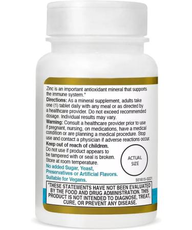 21st Century Zinc citrate 50 mg 60 table. USA - Buy Online on GoSupps.com