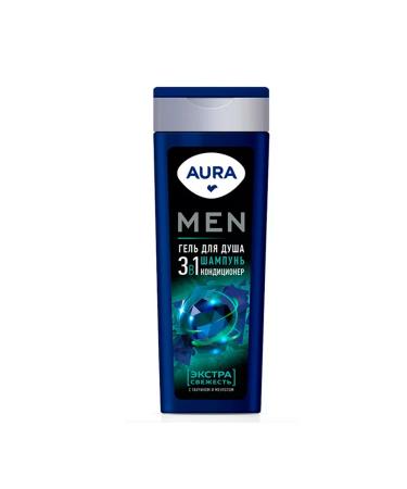 Aura Shower gel Men 3B1 Extra Freshness 380 ml