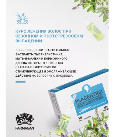 Farmagan Lotion against hair loss Placentrix Classic - Buy Online on GoSupps.com