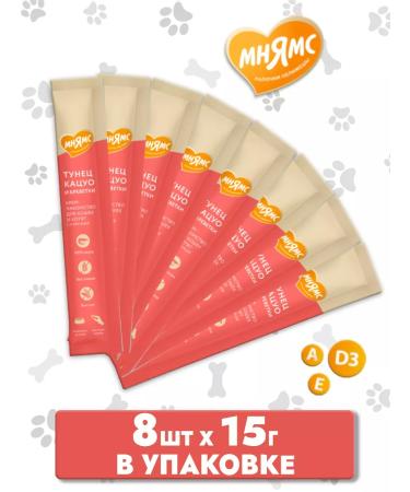 Mnyams Cream for cats Catsuo tuna and shrimp 8pcs - Buy Online on GoSupps.com