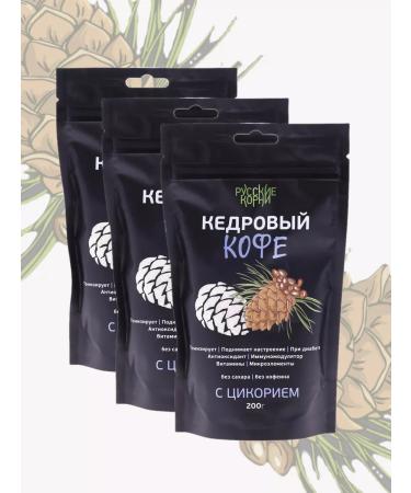 Russian roots Soluble coffee cedar with chicory without caffeine 3 pcs