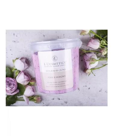 L'COSMETICS Salt body scrub deeply cleansing rose in milk - Buy Online on GoSupps.com