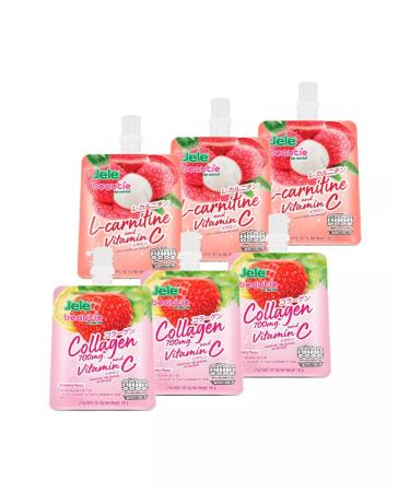 Jelly Beautie 140 g x 6 pcs assorted (larch strawberries)
