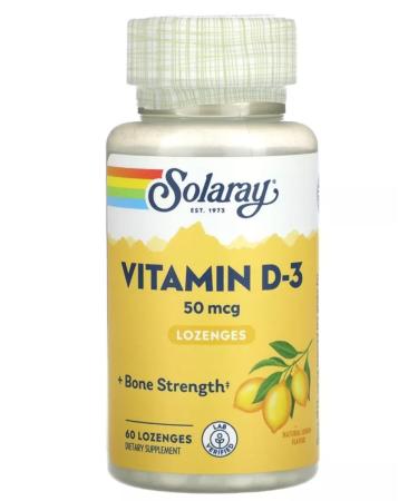 Solaray Vitamin D3 60 loafers 50 mc lemon - Buy Online on GoSupps.com