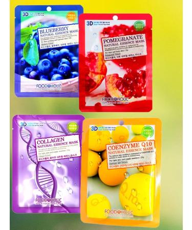 Mac&Nad A set of fabric facial masks coenzyme grenade 4 pcs - Buy Online on GoSupps.com