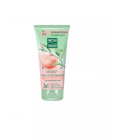 Clean line Cream gel for washing with green tea and peach 2 pcs - Buy Online on GoSupps.com