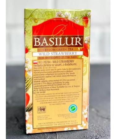 Green Basilur tea forest strawberries 25 bags - Buy Online on GoSupps.com