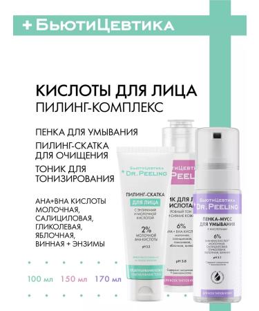 BeautyCevtika Facial complex with acids sling foam tonic