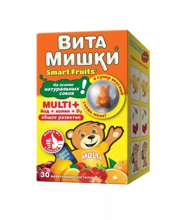 Vitamin Bears Multi + iodine + choline 30 chewing pastors