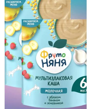 Frutonyanya Porridge multi -haired apple banana strawberries 2x200g