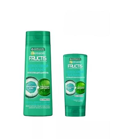 Garnier Shampoo + hair balm coconut balance