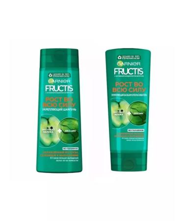 Garnier Fructis strengthening shampoo and balm growth in full force
