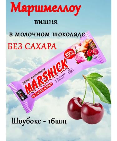 SOJ Protein Batonchiki Marshick Cherry in Chocolate 30 g*16 pcs